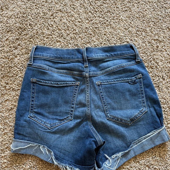 Hollister High-Rise Denim Shorts - Medium and Dark Blue - Picture 3 of 7